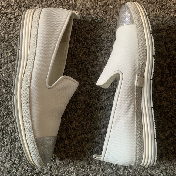 Paul Green Posh White& Silver Espadrilles Size 9 - Picture 6 of 11